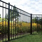 Powder Coated Flat Top Steel Picket Fence For Pool And School Child Safety