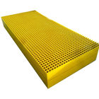 Yellow Fiberglass Reinforced Grating FRP Flooring Decking Walkways 1 Year Service
