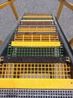 High Impact FRP Grating Stair Treads In Petrochemical Industry Textile Printing