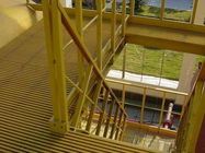 High Impact FRP Grating Stair Treads In Petrochemical Industry Textile Printing