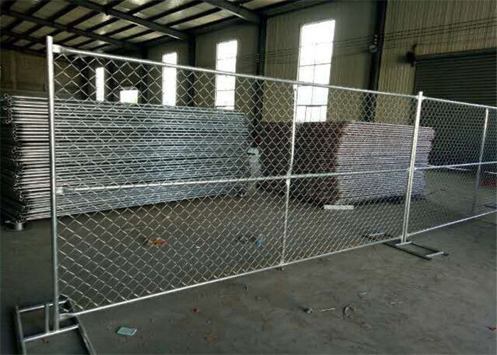 6 Foot / 10 Foot / 12 Foot Temporary Chain Link Fence Low Carbon Steel Q235 Material