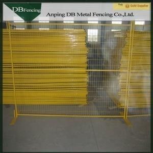 Yellow Color Steel Portable Temporary Fence Panels Powder Coated Treatment