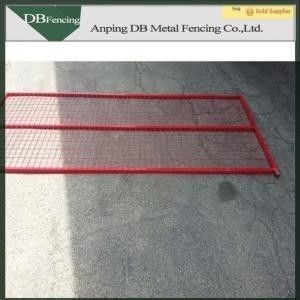 Red Color Portable Canada Temporary Fence Powder Coated For Construction Protection