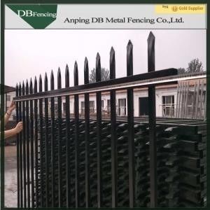 Security Decorative Wrought Iron Fence Hot Dipped Galvanized Corrosion Resistance