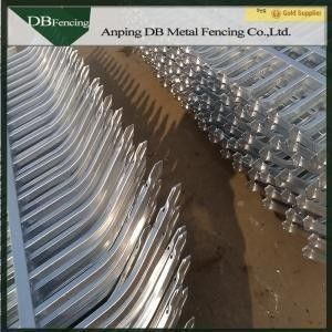 Protective / Decorative Steel Picket Fence Wrought Iron Metal Fence Panels
