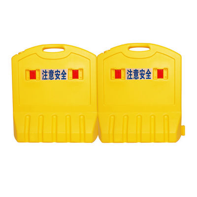 Amarillo material lleno de agua del PE de la seguridad en carretera de las barreras del tráfico de 1,0 * del 1.2m